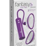 Fantasy For Her Rechargeable Pleasure Pump Kit with Remote Control - Purple/Clear