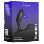 We-Vibe Vector+ Rechargeable Silicone Vibrating Prostate Massager with Remote Control - Charcoal Black