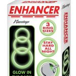 Enhancer Glow Rings Silicone Cockring - Green