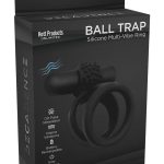 Decadence Ball Trap Silicone Cock andamp; Ball Strap - Black