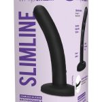 WhipSmart Rechargeable Silicone Slimline Dildo 5in - Black