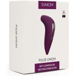 Svakom Pulse Union App Compatible  Silicone Vibrator - Purple/Silver