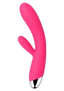 Svakom Angel Rechargeable Silicone Heating Rabbit Vibrator - Pink/Silver