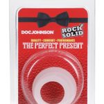 Rock Solid Perfect Present Silicone Cock Ring Holiday Edition (3 Pack) - Frost