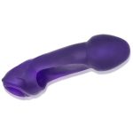 Hunkyjunk Double Thruster Textured Double Penetrator Sling - Plum Ice Purple