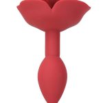 Lux Active Red Rose Silicone Anal Plug - Red