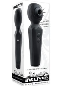 Rainbow Sucker Rechargeable Silicone Wand Vibrator