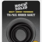 Rock Solid Tri-Pack Rubber Gasket Cock Ring - Black