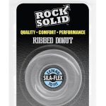 Rock Solid Ribbed Donut Silicone Cock Ring - Clear