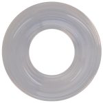 Rock Solid Ribbed Donut Silicone Cock Ring - Clear