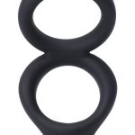 Rock Solid Dual Enhancer Silicone Ring - Black