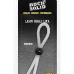 Rock Solid The Lasso Single Lock Adjustable Silicone Cock Ring - White