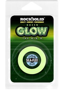 Rock Solid The Big O Glow in the Dark Silicone Cock Ring - Green