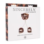 Sincerely Amber Neck and Wrist Restraint - Animal Print Gold