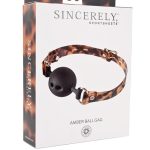Sincerely Amber Silicone Ball Gag - Animal Print Gold
