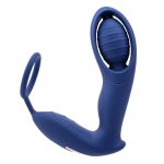 Zero Tolerance Extra Mile Rechargeable Silicone C-Ring Double Motor Vibrator with Remote Control - Blue