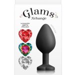 Glams Xchange Heart Silicone Anal Plug - Medium - Black