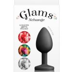 Glams Xchange Round Silicone Anal Plug - Small - Black