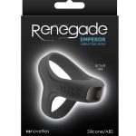 Renegade Emperor Rechargeable Silicone Vibrating Cock Ring - Black