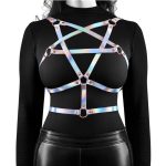 Cosmo Harness Risque Chest Harness - Large/XLarge - Rainbow