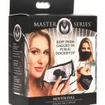 Master Series Mouth-Full Silicone Dildo Face Mask - Black