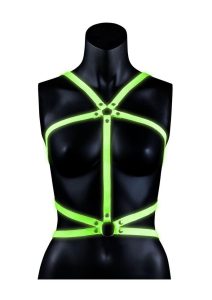 Ouch Body Harness Glow in the Dark - Large/XLarge - Green