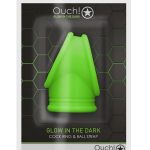 Ouch! Cock Ring and Ball Strap Silicone Separator Glow in the Dark - Green