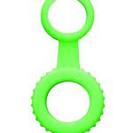 Ouch! Cock Ring and Ball Strap Silicone Glow in the Dark - Green