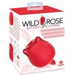 Wild Rose and Tongue Rechargeable Silicone Clitoral Stimulator - Red