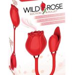Wild Rose and Bullet Rechargeable Silicone Clitoral Stimulator - Red