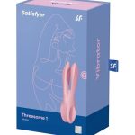 Satisfyer Threesome 1 Rechargeable Silicone Vibrator - Pink