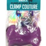 Sexy AF Nipple Clamps Puff Balls - Purple