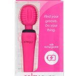 PalmPower Groove Mini Wand Rechargeable Silicone Massage Wand - Fuchsia