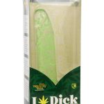 Naughty Bits I Leaf Dick Glow-in-The-Dark Weed Leaf Filled Dildo - Green