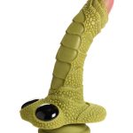 Creature Cocks Swamp Monster Scaly Silicone Dildo - Green/Black