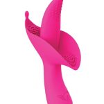 Passion Flower Bud Heat Up Rechargeable Silicone Clitoral Stimulator - Pink