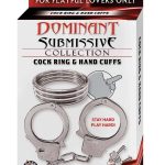 Dominant Submissive Collection Cock Ring and Handcuffs - Silver