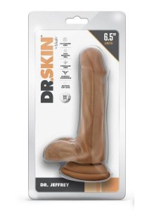 Dr. Skin Dr. Jeffrey Dildo with Balls and Suction Cup 6.5in - Caramel