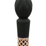 Pillow Talk Secrets Pleasure Rechargeable Silicone Wand - Black/Rose Gold