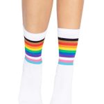 Leg Avenue Pride Crew Socks - O/S - Rainbow