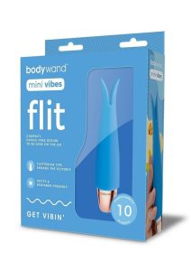 Bodywand Mini Vibes Flit Rechargeable Silicone Clitoral Stimulator- Blue