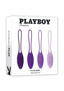 Playboy Put in Work Silicone Kegel Ball Set (4 Piece) - Purple