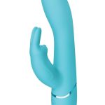 Love Distance Receive App Controlled Silicone Rechargeable Rabbit Vibrator - Teal