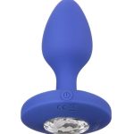 Cheeky Gems Rechargeable Silicone Vibrating Probe - Medium - Blue