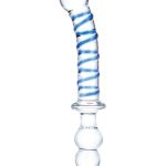 Glas Twisted Dual-Ended Dildo 10in - Clear