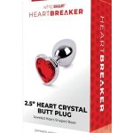 Whipsmart Heartbreaker Metal Butt Plug - Small - Silver/Red