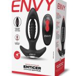 Envy Toys Enticer Remote Controlled Rechargeable Silicone Expander Butt Plug - Black