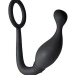 Butts Up P-Spot Pleasure Silicone Anal Plug and Cock Ring - Black