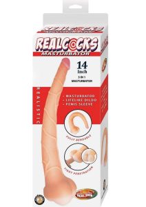 Realcocks 3 in 1 Masturbator 14in - Vanilla