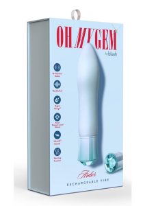 Oh My Gem Ardor Rechargeable Silicone Vibrator - Aquamarine